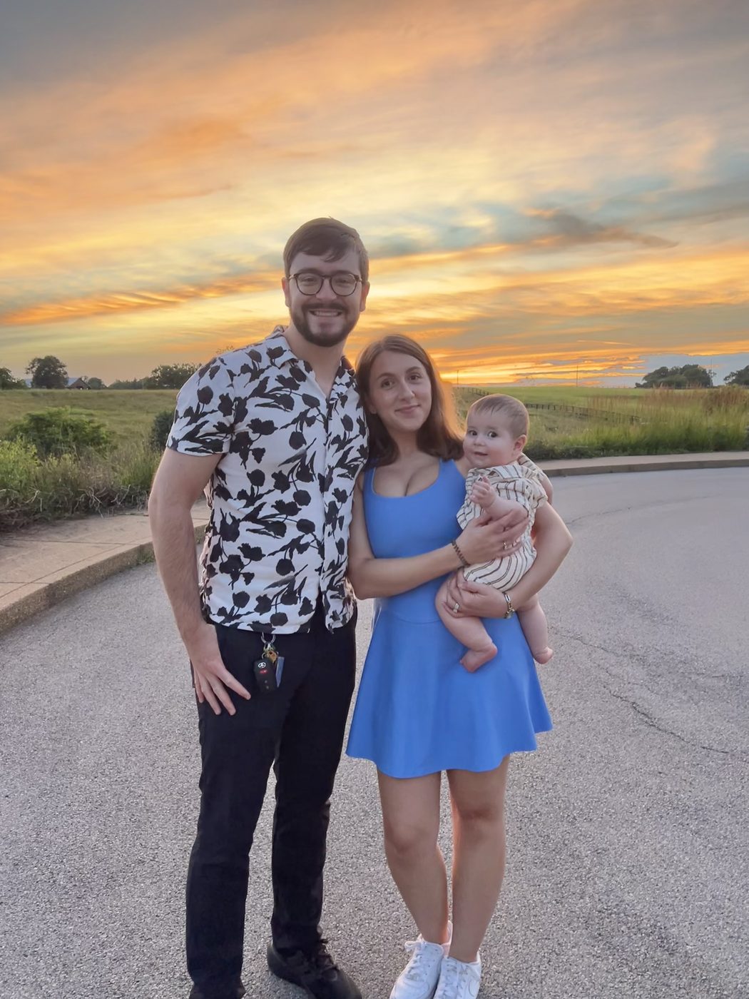 Emily with her husband Tony and their son Henry