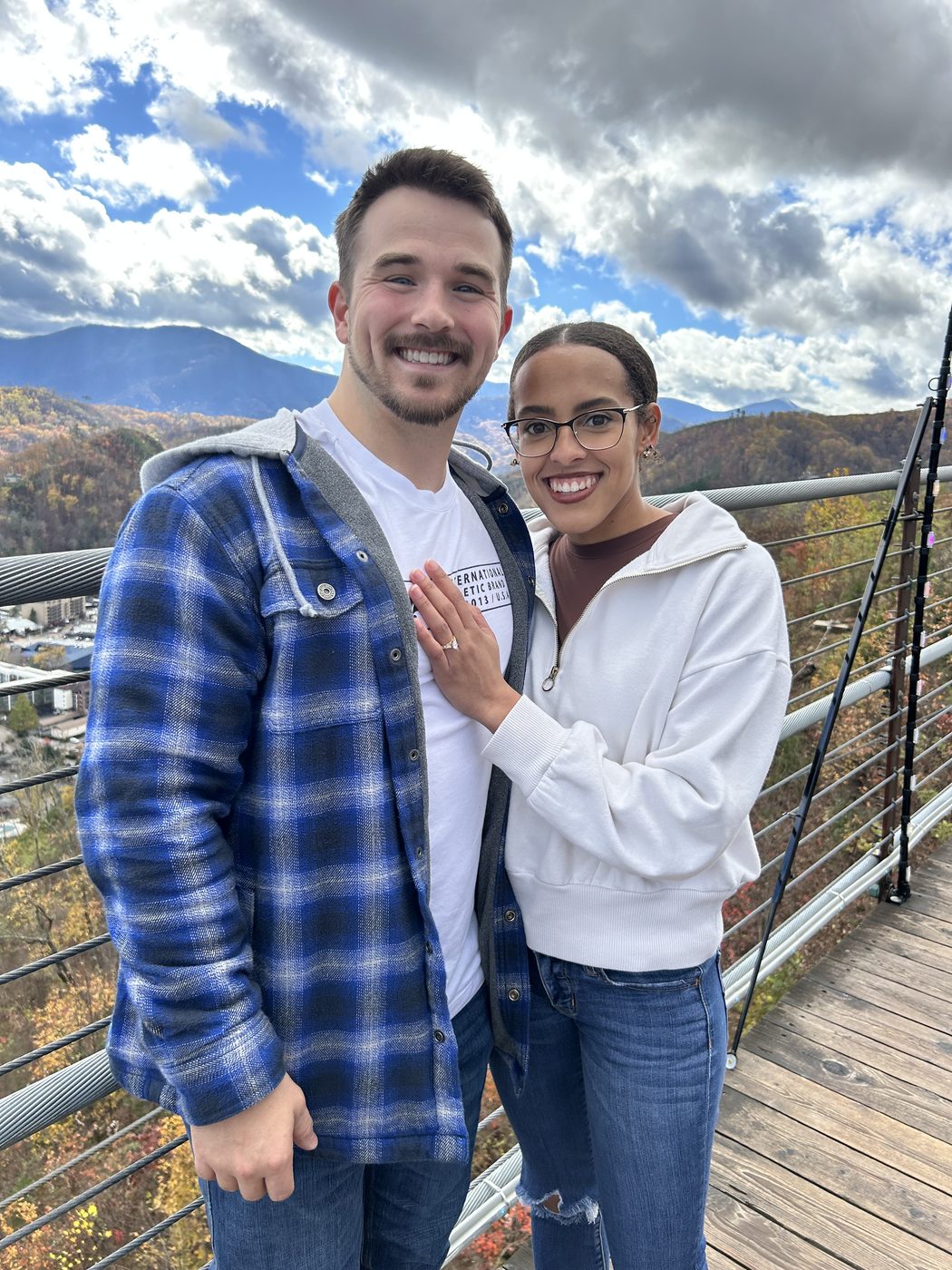 Tabitha and Sam in the mountains